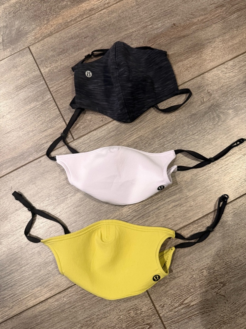 lululemon athletica Kids Reusable Face Mask Set - Black, White, Yellow